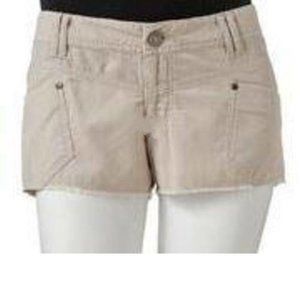 Womens Cutoff Shorts Hang Ten Beige 7 Corduroy Frayed Lowrise Summer Jr Girls